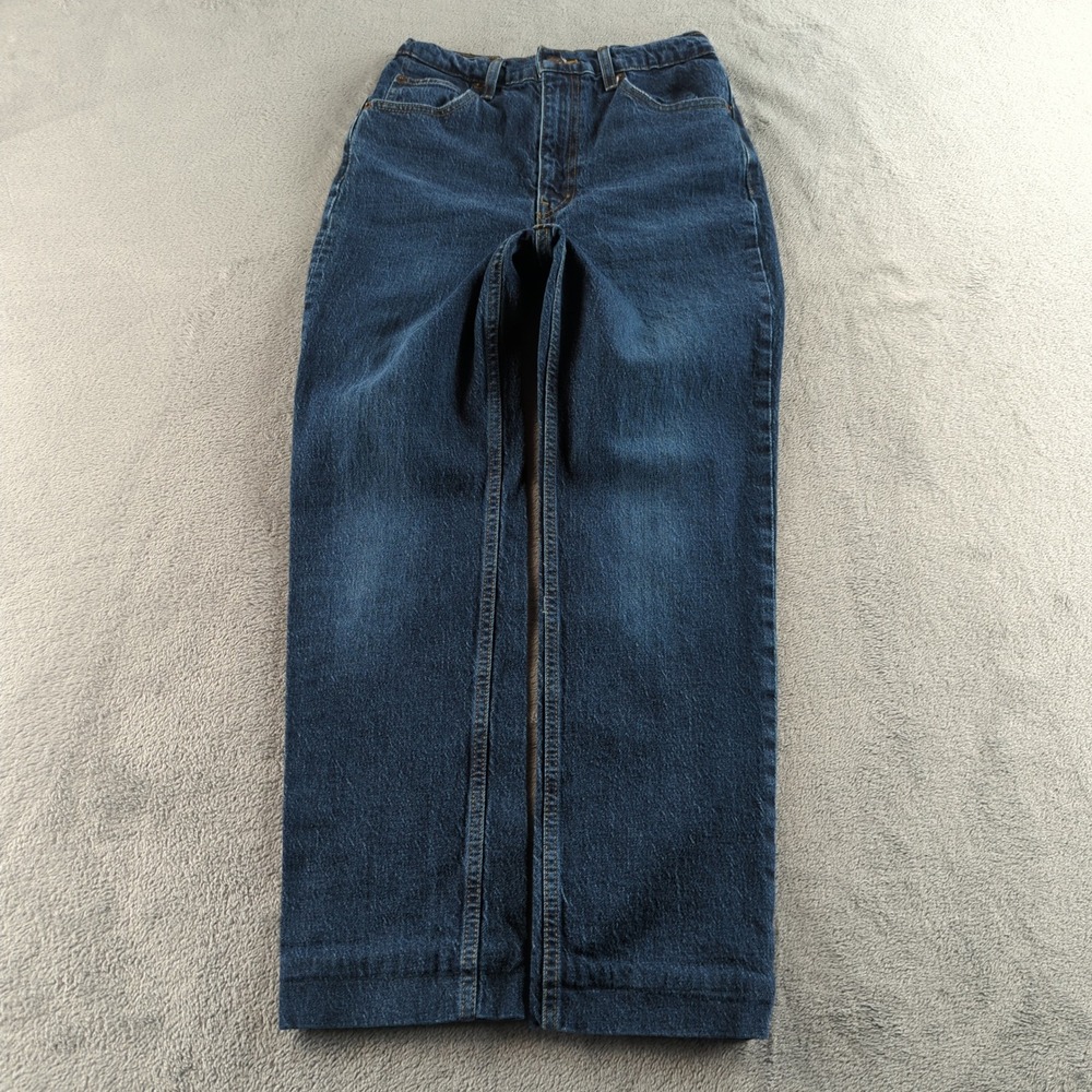 Levis 70s High Slim‎ Straight Jeans Womens 26 (Fits 24x26) Blue Dark Wash Denim